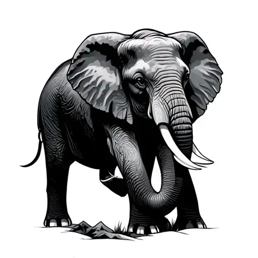 Mount Kilimanjaro and Matthew 19 with elephant tattoo design idea