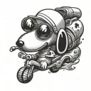 Snoopy tattoo design idea