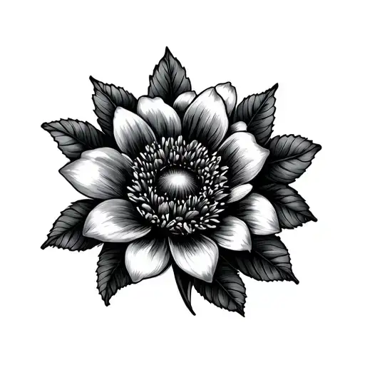 January flower with Kaylee November flower with Karlee tattoo design idea