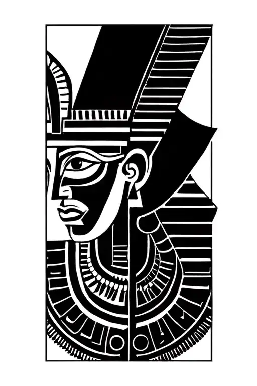Egyptian god symbol in alchemy tattoo design idea