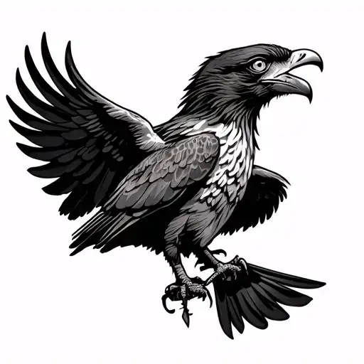 Buzzard tattoo design idea