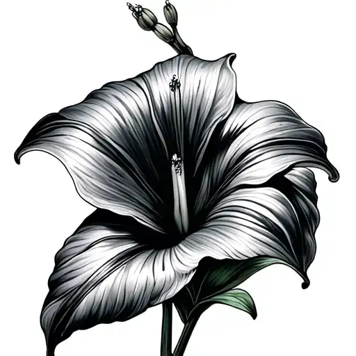 Peace Lily tattoo design idea