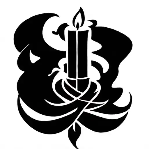 Iran with a candle tattoo tattoo design idea