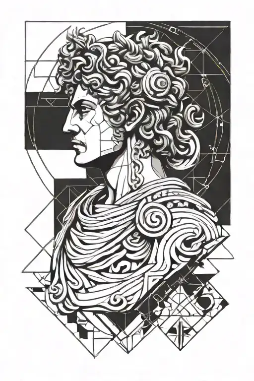 Greek god Apollo greek god tattoo design idea