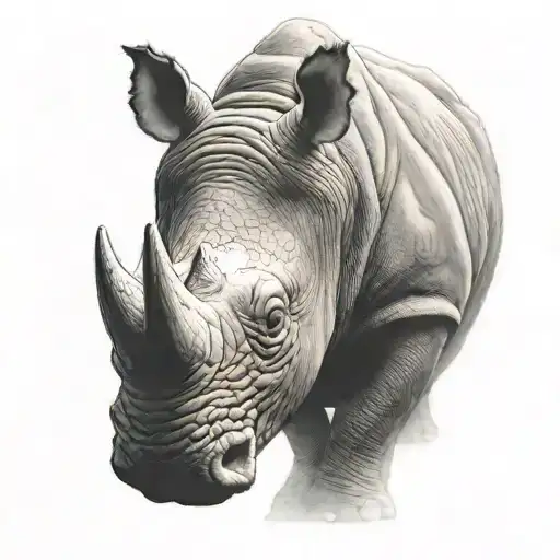Rhino tattoo design idea
