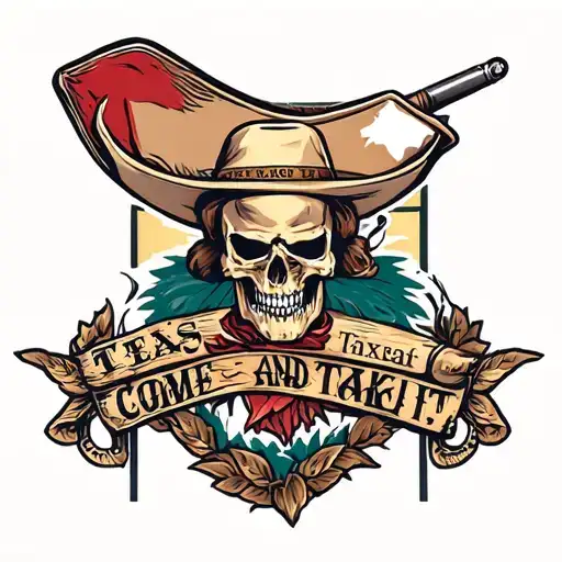 texas come and take it  tattoo design idea