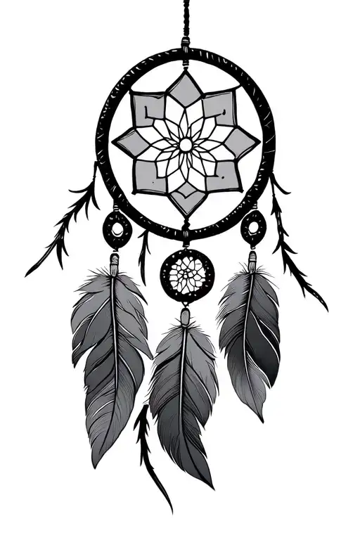 dream catcher tattoo design idea