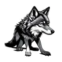 Coyote tattoo design idea