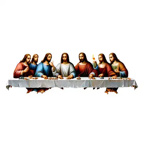 the last supper tattoo design idea