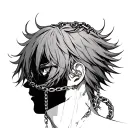 chrollo kurapika chains wrapped with illustrative and ornamental style expanded tattoo design idea