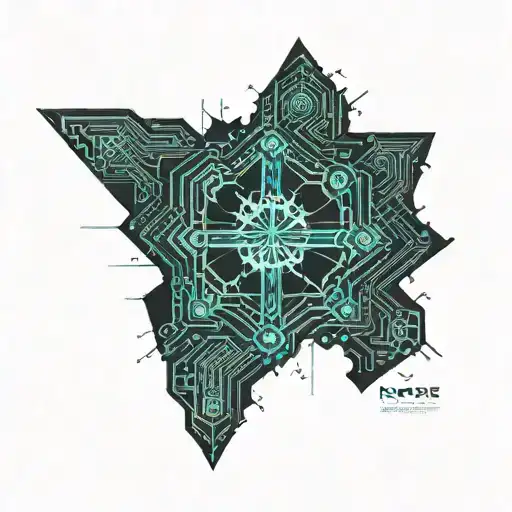 top down island topography map tattoo design idea