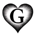 Create a heart shape with G in the middle that honors the life of my father  tattoo design idea