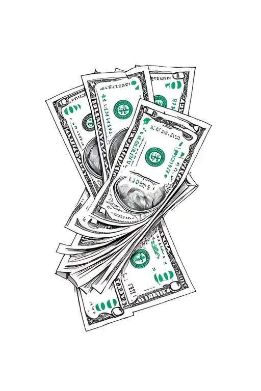 money and hustle tattoo design idea