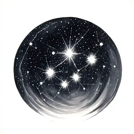 Pleiades Constellation tattoo design idea