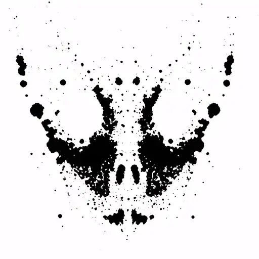 rorschach ink blot dots tattoo design idea