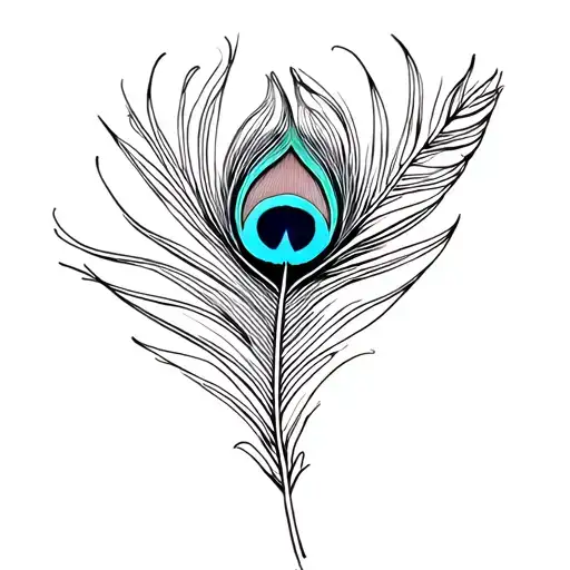 peacock feather tattoo design idea