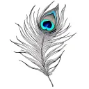 peacock feather tattoo design idea