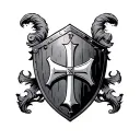 knights templar shield  tattoo design idea
