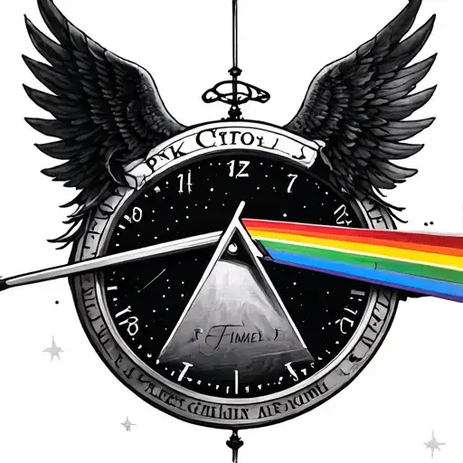 Pink Floyd Time tattoo design idea