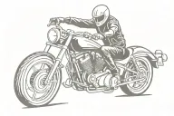 ghost Rider motorcycle tattoo design idea