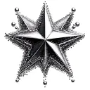 3d star charm tattoo design idea