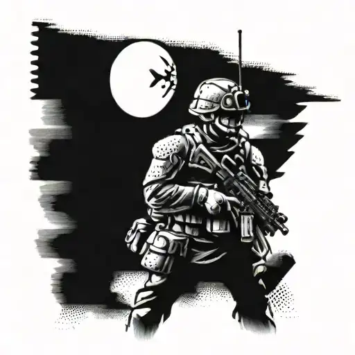 infantry army hk33 tattoo design idea