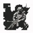 infantry army hk33 tattoo design idea
