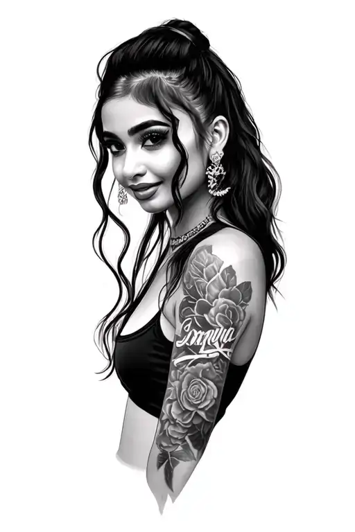 singer Ariana Grande tattoo design idea