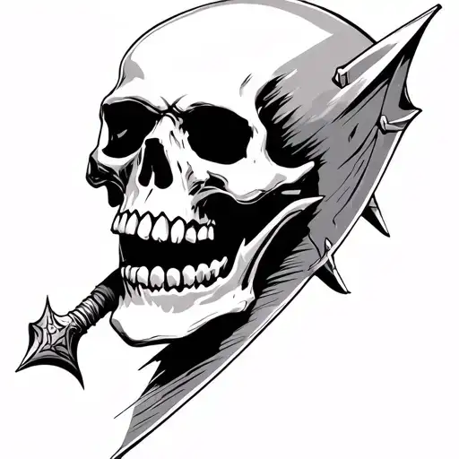 Skull Executioner tattoo design idea