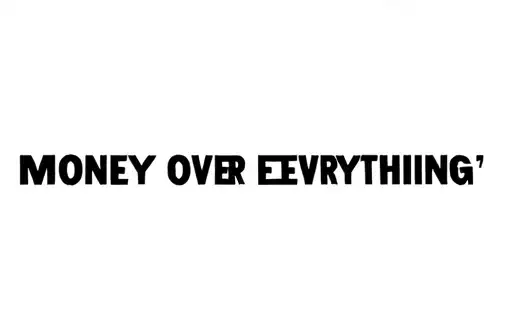 "Money Over Everything " tattoo design idea