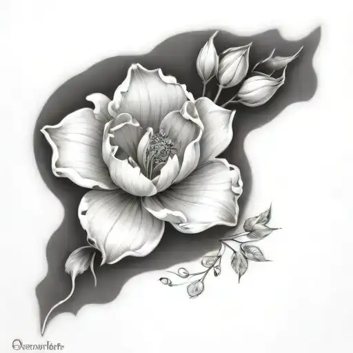 december birth flower tattoo design idea