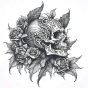 sculpture and stuttering tattoo design idea