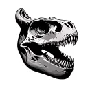 Dinosaur skull tattoo design idea
