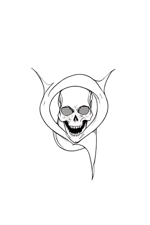 skull, grim reaper tattoo design idea