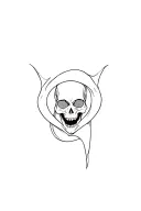 skull, grim reaper tattoo design idea