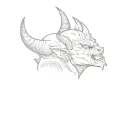 a devil with horns tattoo design idea