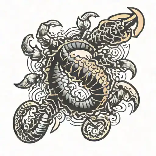 leo Scorpio cancer tattoo design idea