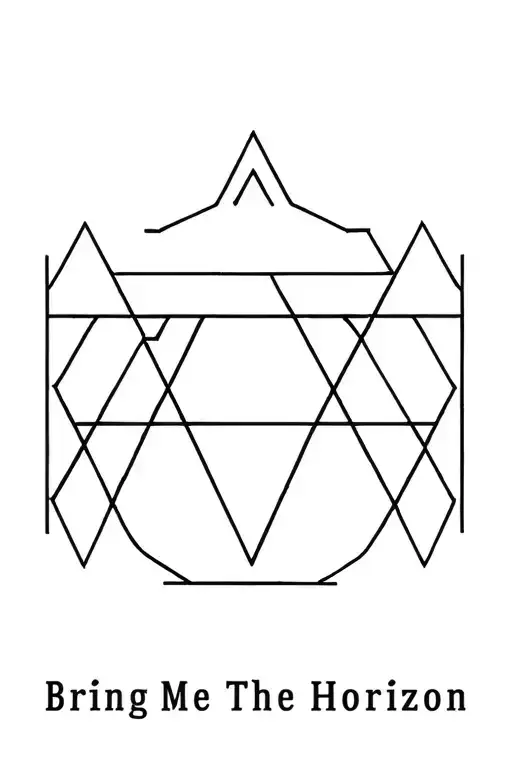 Cymetrical Hexagram Bring Me The Horizon tattoo design idea