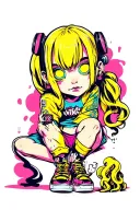 Y2K emo tattoo design idea