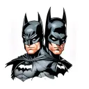 Batman and robin tattoo design idea