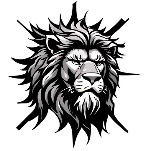 hercules with lion head tattoo design idea