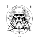 hermit tarot card tattoo design idea