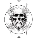 hermit tarot card tattoo design idea