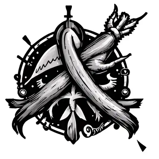 Hiv and aids design incorporating symbols representing different preventions and symptoms tattoo design idea