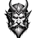 Odin Face tattoo design idea
