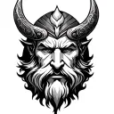 Odin Face tattoo design idea