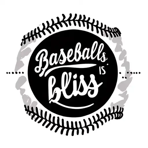 baseball is bliss quote on forearm tattoo design idea