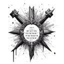 Luke 1:37 bible verse with cross tattoo design idea