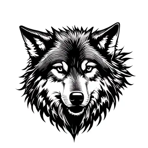 wolf alpha wolf tattoo design idea