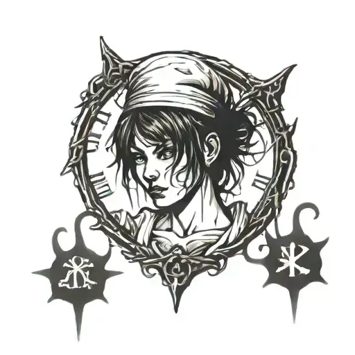 silent hill nurse tramp stamp tattoo design idea